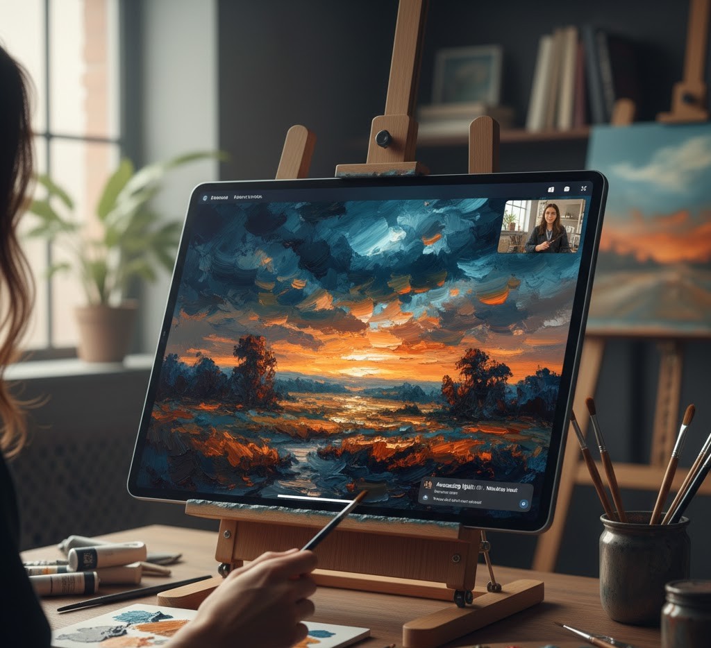 Artistic painting process